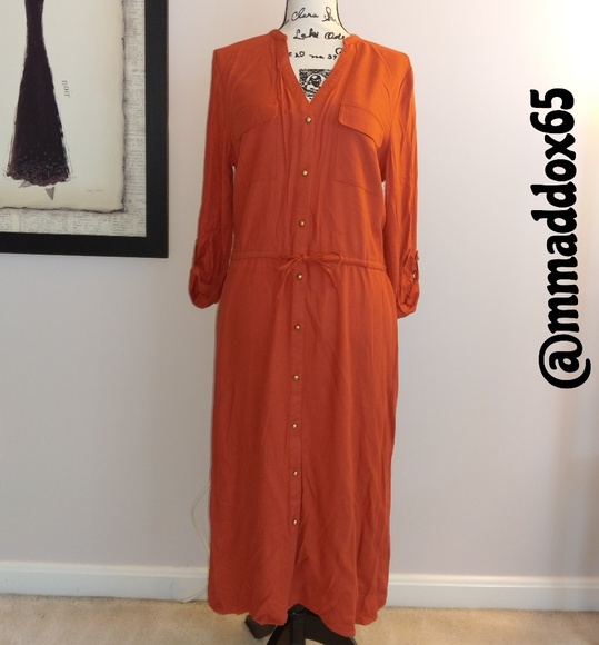 JustFab Dresses & Skirts - JustFabulous long sleeve Shirt dress, Size L, NWT